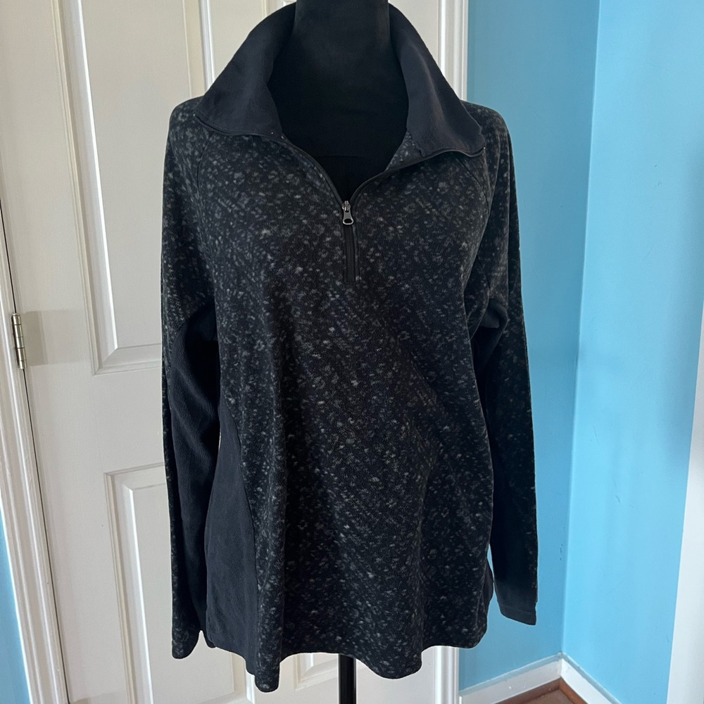 Columbia Women's Glacial IV Print Half Zip, Black Gray XL